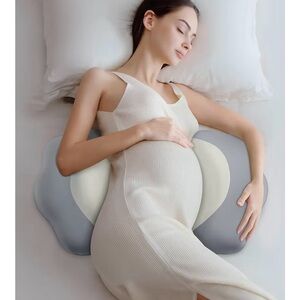 Pregnancy Support Maternity Pillow - Cream and Gray